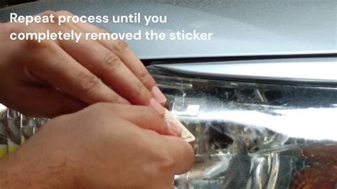 remove rfid stickers from headlights